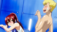 Redhead babe n swimsuit seduced for fuck in the pool