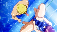 Redhead babe n swimsuit seduced for fuck in the pool