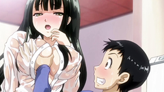 Awesome brunette babe gets shy while hardcore pussyfucking