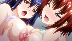 Two teens in sexy lingerie sharing one cock