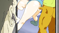 Busty babe with big ass gets fucked by tentacles