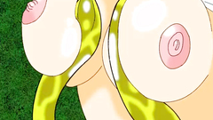 Busty babe with big ass gets fucked by tentacles