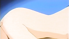 Black-haired naked babe bends over the table and gets fucked