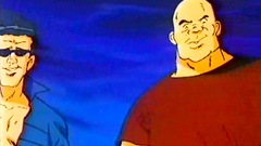 Old school drawn sex cartoon - naked gal in the gangbang