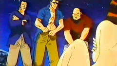 Old school drawn sex cartoon - naked gal in the gangbang