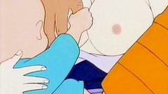 Milking brunette mom with nice boobs in erotic toon