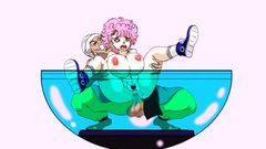 Big titted drawn babe gets rammed hard by massive cock