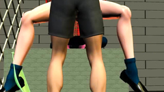 Hardcore banging with busty 3d slut near the fence