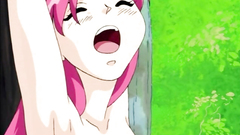 Petite redhead teen fucks on the fresh air