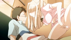 Sexy blonde fingering her cunt in fornt of boyfriend