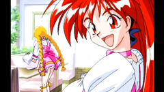 Busty redhead hentai chick gets filled with cum