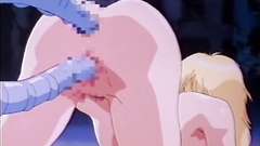 Classic hentai porn with young blonde and horny tentacles