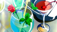 Lovely teens playing with hard shafts in hentai video