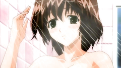 Lovely teens playing with hard shafts in hentai video