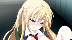 Busty blonde slut fucks on the floor in the locker room