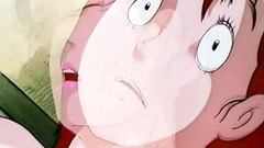 Old school drawn hentai porn cartoon with funny guy