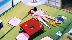 Old school drawn hentai porn cartoon with funny guy