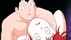 Drawn hentai old cartoon with funny horny heroes