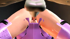 Sexy 3D babe ruined in rough threesome fuck