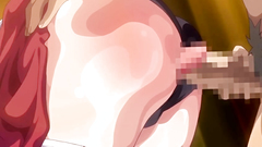 Lovely hentai teen with long red hair gets hardcore fucked