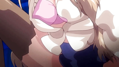 Petite hentai chick takes massive cock in her tiny pussy