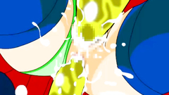 Drawn blonde slut gets destroyed in all holes in crazy toon