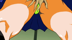 Young drawn babe upskirt touched by horny pervert