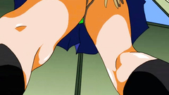 Young drawn babe upskirt touched by horny pervert