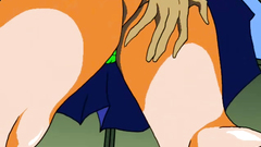 Young drawn babe upskirt touched by horny pervert