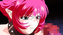 Elvish babe deephroats massive boner on her knees