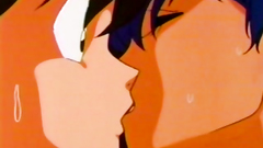 Young and naked couple have a great time together