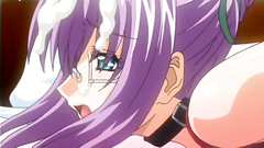 Petite hentai chick cruel doggy style drilled on the bed