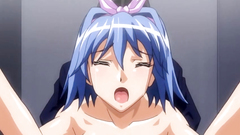 Beautiful hentai babe with blue hair gets fucked hard
