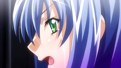 Beautiful hentai babe with blue hair gets fucked hard