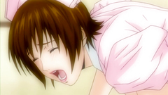 Busty hentai lady seduced to a lesbian games in the hospital