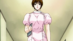 Busty hentai lady seduced to a lesbian games in the hospital