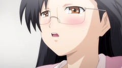 Solo masturbation of hor brunette babe in glasses