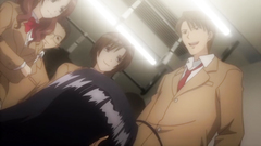 Lovely schoolgirl takes a facial after an abused blowjob