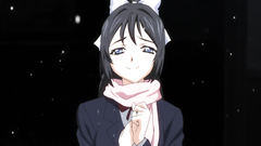 Young and beautiful black-haired doll in hentai cartoon