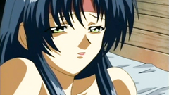 Long-haired brunette girl doggy-style pounded