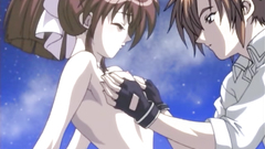 Outdoor night fuck of young and horny couple