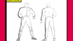 Angry creatures and sexy girls in drawn sex toons