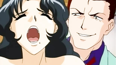 Short haired henatai cutie gets filled with a sticky cum