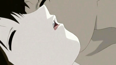 Young hentai couple making love in the bedroom