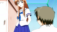 Brown-haired schoolgirl seduced for sex in hentai video