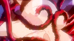 Hentai girl gets in trouble with a horny monster