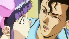 This hentai sexy girl has a long dark hair