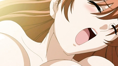 Big breasted hot teen rubs cock between her tits