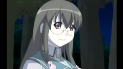 Nerdy teen in glasses attacked by horny tentacles