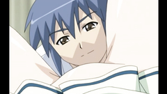 Short-haired and big breasted babe feels great